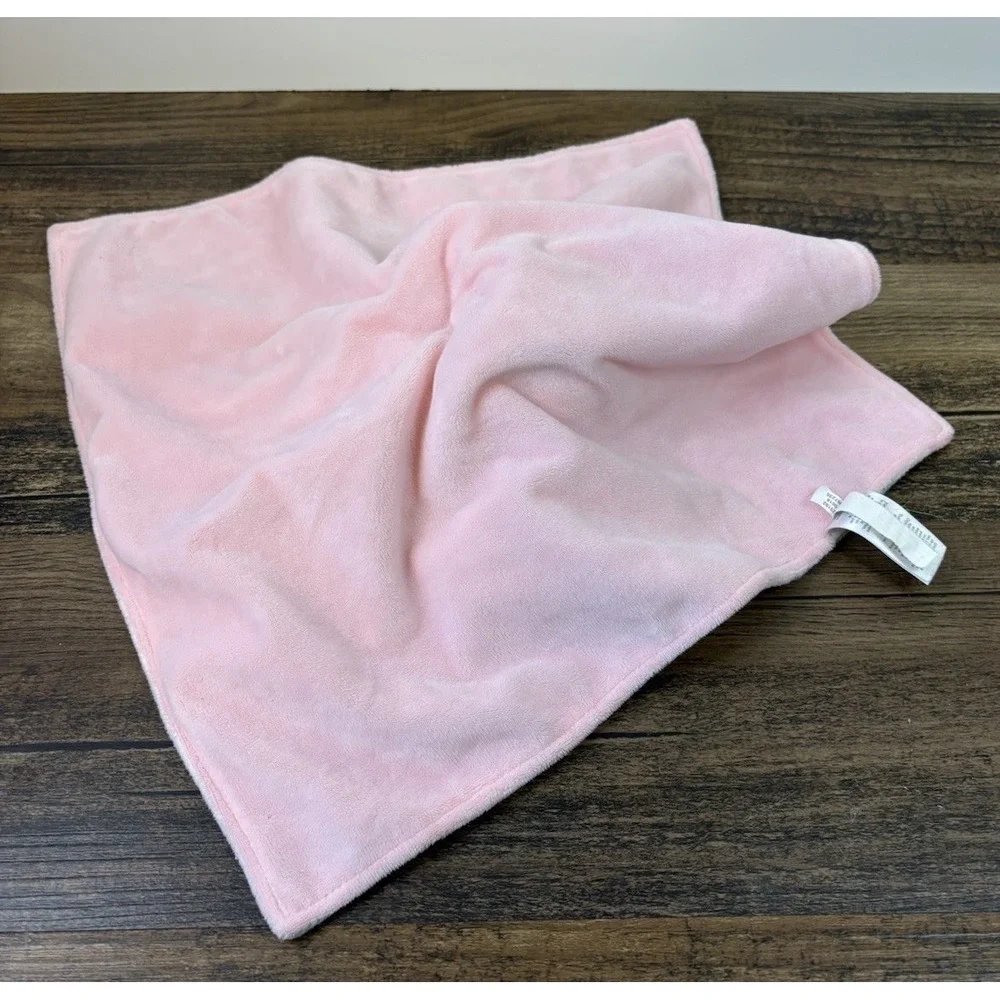 Carters Pink Bunny Rabbit Hearts Plush Baby Security Blanket Lovey 14